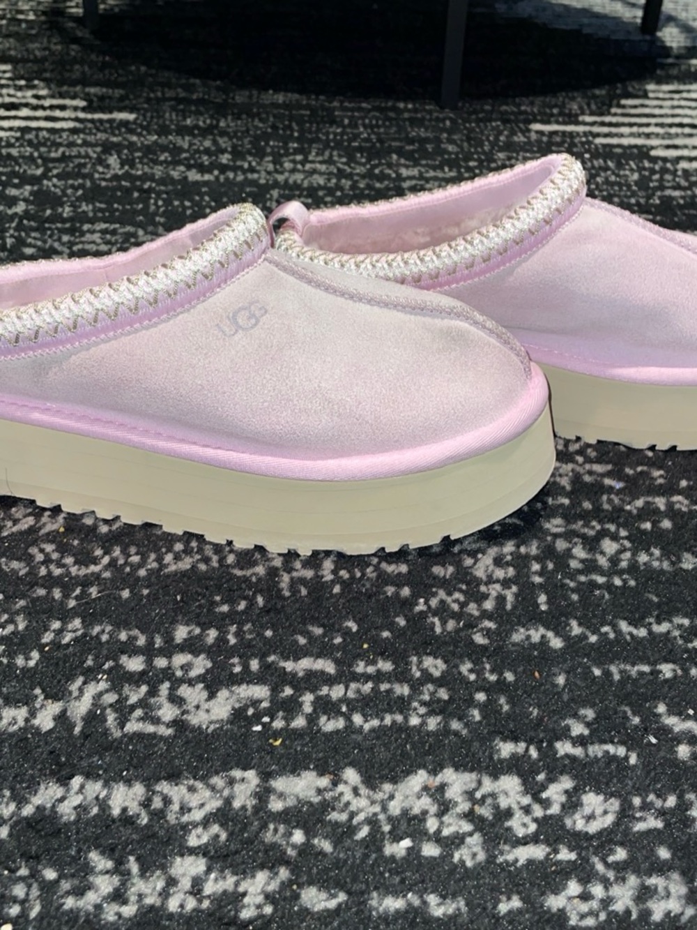 UGG Pastel Pink Platform Slip-On Mules